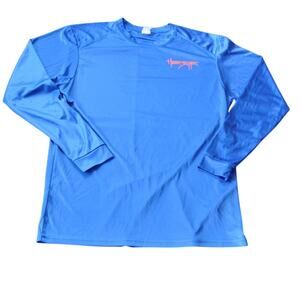 Hunter Skipper Blue Alligator Long Sleeve Shirt Performance Medium